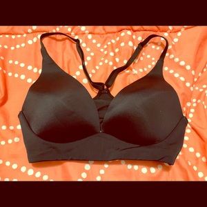 SO plunge black bra